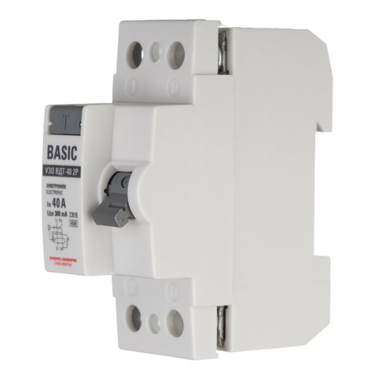 УЗО EKF Basic ВДТ-40 40А 1P+N тип AC 300 мА 4,5 кА (elcb-2-40-300e-sim)