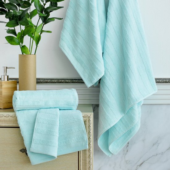 Полотенце махровое Verossa Stripe 50х90 см голубое