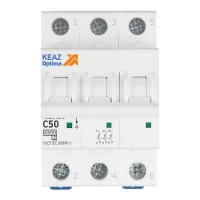Автоматический выключатель модульный КЭАЗ OptiDin BM63 3P 50А тип C 4,5 кА 230/400 В (326817)