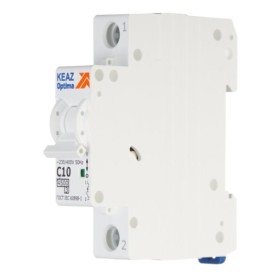 Автоматический выключатель модульный КЭАЗ OptiDin BM63 1P 10А тип C 4,5 кА 230/400 В (326793)