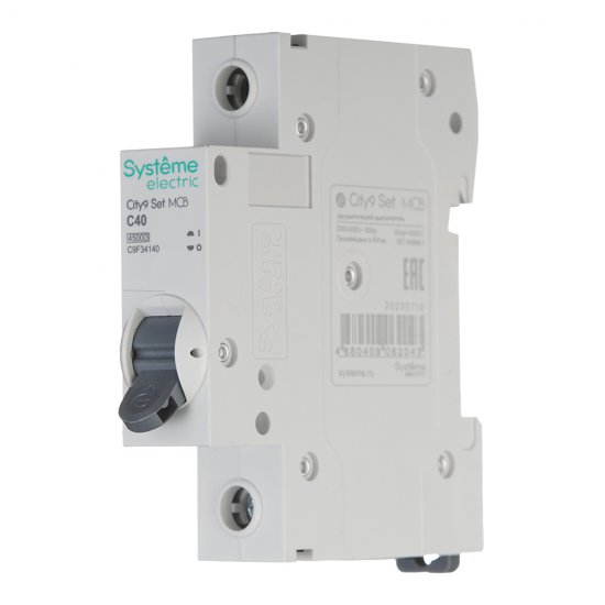 Автоматический выключатель модульный Systeme Electric City9 Set 1P 40А тип C 4,5 кА 230 В (C9F34140)