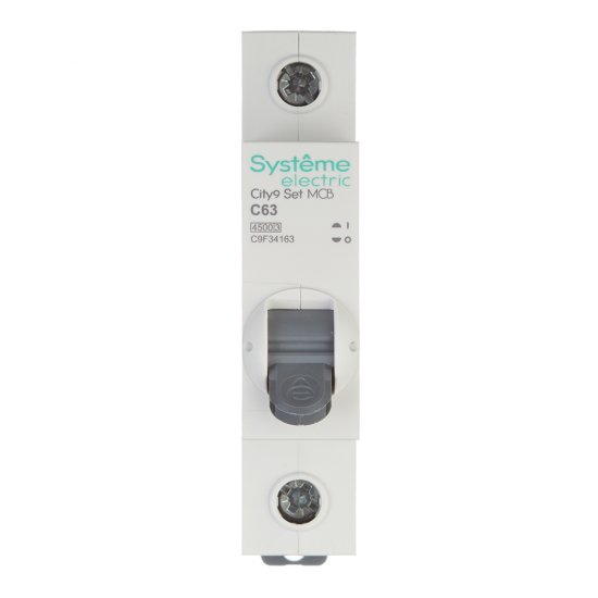 Автоматический выключатель модульный Systeme Electric City9 Set 1P 63А тип C 4,5 кА 230 В (C9F34163)
