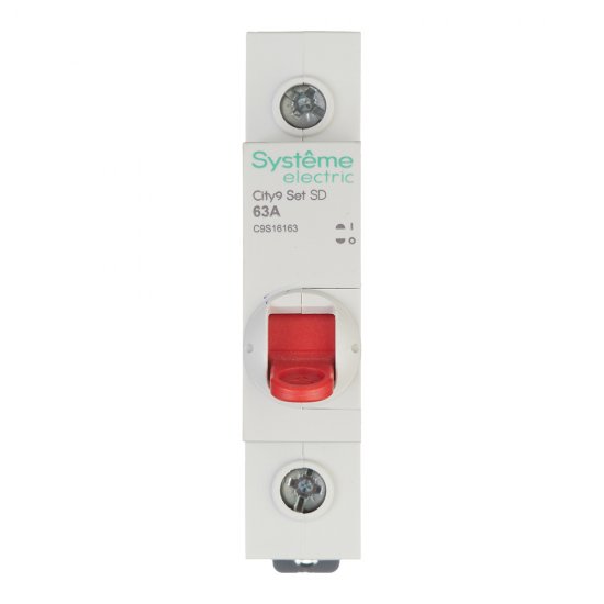 Выключатель нагрузки Systeme Electric City9 Set 1P 63А тип B тип AC 4,5 кА 230 В на DIN-рейку (C9S16163)