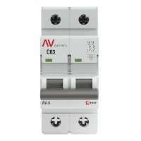 Автоматический выключатель модульный EKF Averes AV-6 2Р 63А тип C 6 кА 230 В (mcb6-2-63C-av)