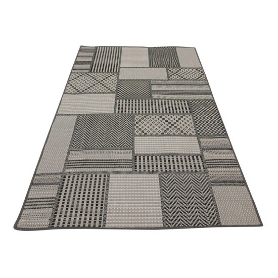 Ковер 1,2х1,8 м прямоугольный Лира серый безворсовый