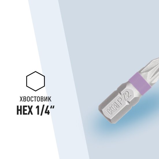 Бита КМ PZ2 магнитная 25 мм (2 шт.) (882116)