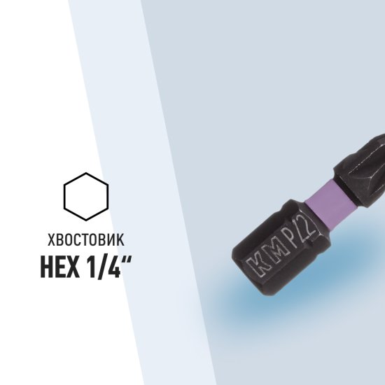 Бита КМ PZ2 магнитная 25 мм ударная (2 шт.) (882117)
