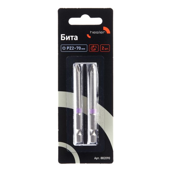 Бита Hesler (882090) PZ2 магнитная 70 мм (2 шт.)