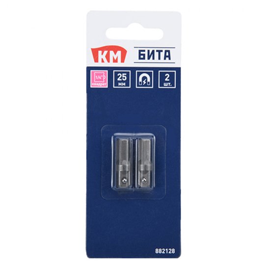 Адаптер для торцевых головок КМ (882128) 1/4 HEX магнитный 25 мм (2 шт.)