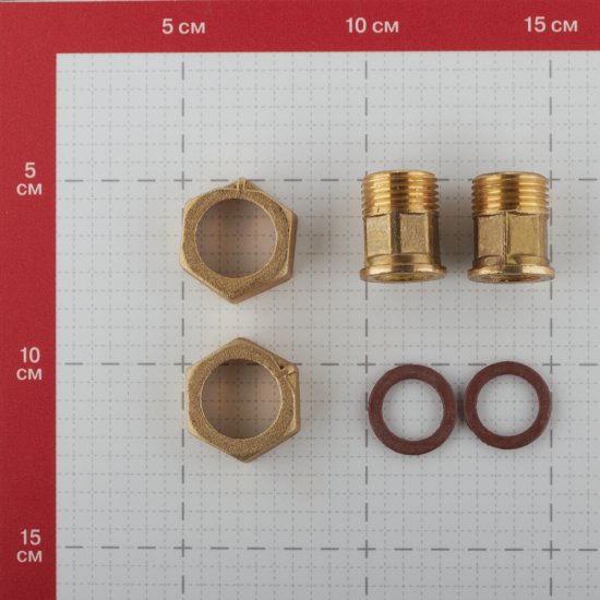 Сгон для счетчика 3/4 ВР(г) х 1/2 НР(ш) (2 шт.)