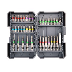 Набор бит КМ PH/PZ/SL/TORX/HEX/Tri-Wing 25/50 мм с магнитным держателем (37 шт.) (882127)