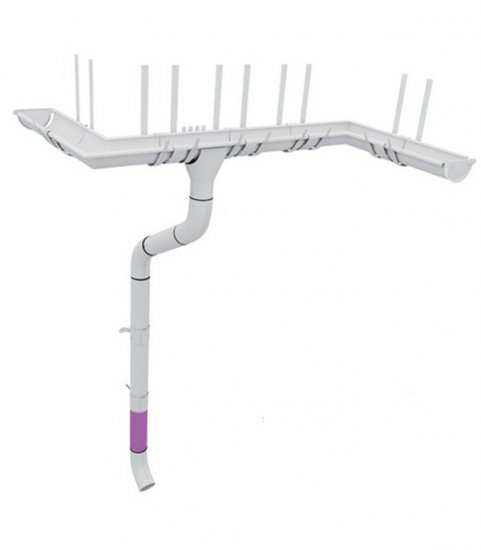 Труба водосточная Grand Line металлическая d90 мм 2,5 м белый RAL 9003