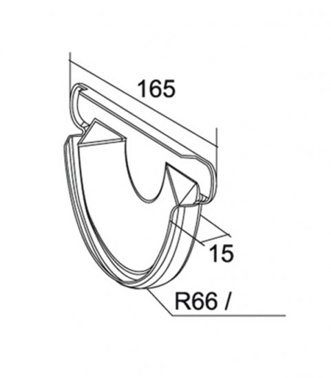 Заглушка желоба Grand Line металлическая d125 мм темно-коричневый RR 32