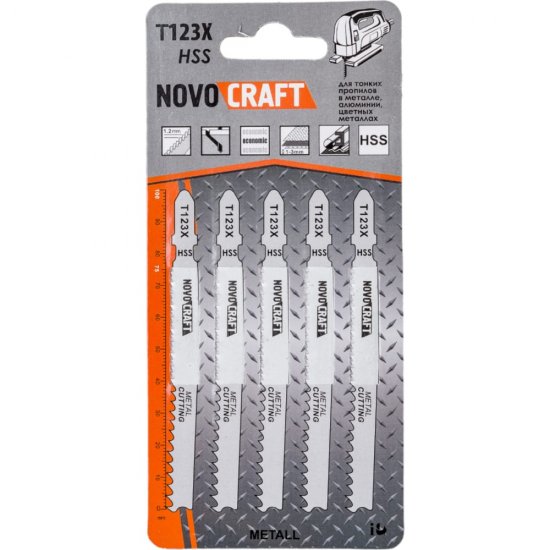 Пилка по металлу для лобзика NOVOCRAFT T 123 X-PROGRESSOR