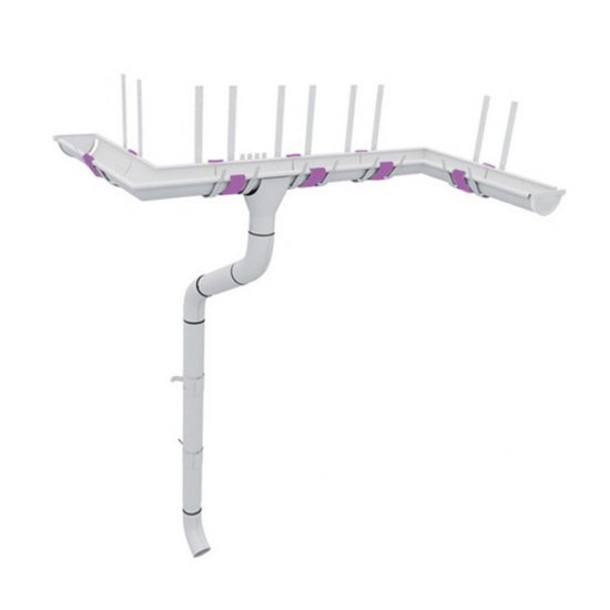 Соединение желоба Grand Line металлическое d125 мм темно-коричневое RR 32