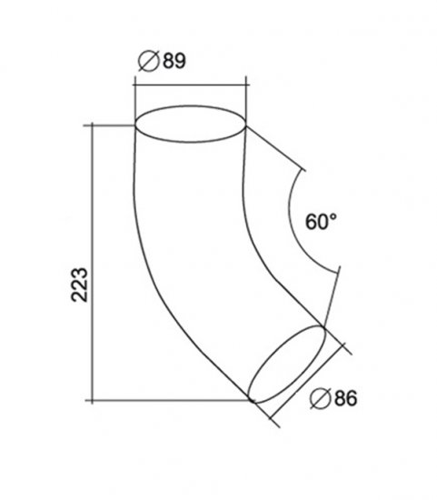 Колено трубы Grand Line металлическое d90 мм 60° темно-коричневое RR 32