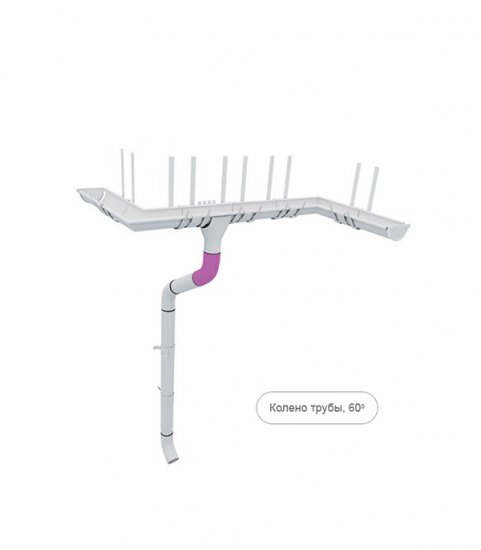 Колено трубы Grand Line металлическое d90 мм 60° темно-коричневое RR 32