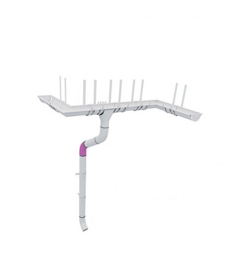 Колено трубы Grand Line металлическое d90 мм 60° темно-коричневое RR 32