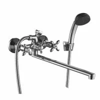 Универсальный двуручный смеситель для ванны decoroom DR53043