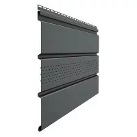 Софит ПВХ с центральной перфорацией Docke Standard графитовый серый RAL 7024 3000х305 мм