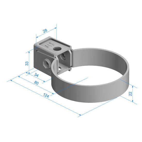 Хомут трубы Docke Premium пластиковый d85 мм горький шоколад RAL 8019