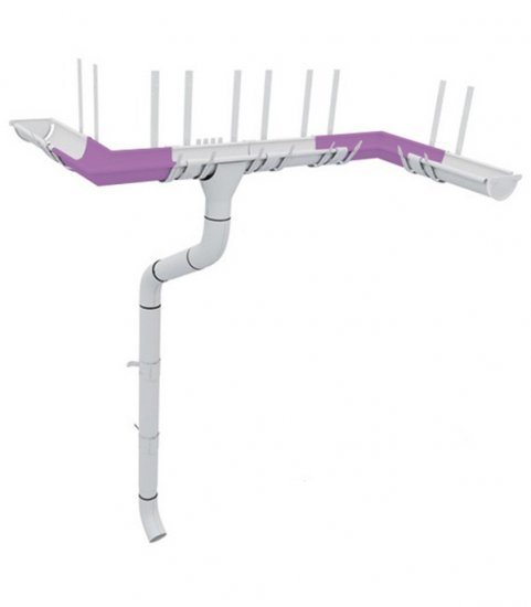 Угол желоба Grand Line металлический внешний d125 мм 90° красное вино RAL 3005