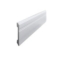 Плинтус экополимер Stenopol 107x12x2000 мм белый (C7105)