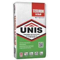 Штукатурка гипсовая Unis Теплон белая 30 кг