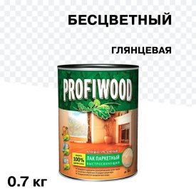 Лак алкидно-уретановый паркетный Profiwood бесцветный 0,8 л/0,7 кг глянцевый