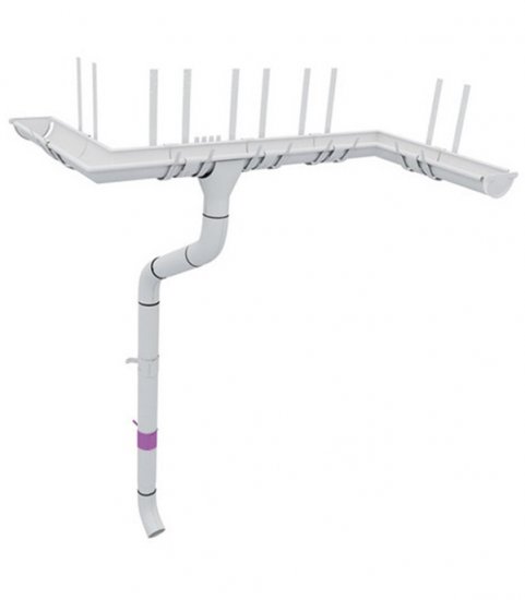 Кронштейн хомут труб Grand Line металлический на кирпичную стену d90 мм красное вино RAL 3005 с крепежом