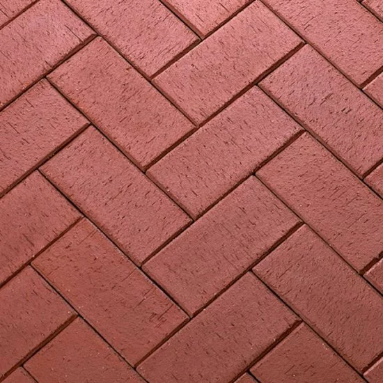 Плитка тротуарная клинкерная Эдинбург 200х100х50 мм темно-красная