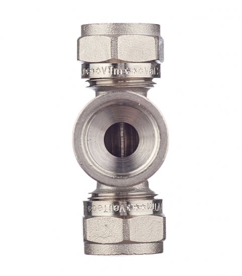 Тройник VALTEC (VTm.332.N.160416) 16 обж(ц) х 1/2 ВР(г) х 16 обж(ц)