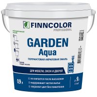 Эмаль акриловая Finncolor Garden Aqua основа А белая полуматовая 0,9 л