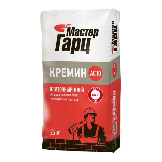 Клей для плитки Мастер Гарц Кремин АС10 серый класс C0 Т 25 кг