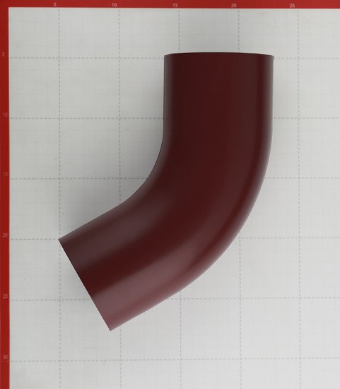 Колено трубы Grand Line металлическое d90 мм 60° красное вино RAL 3005