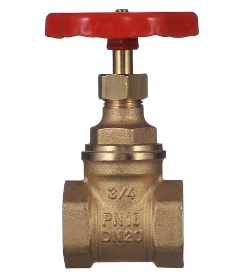 Задвижка клиновая латунный 3/4 ВР(г) х 3/4 ВР(г) вентиль