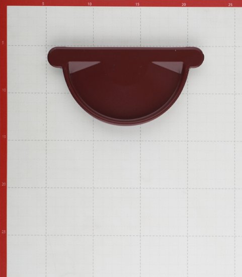 Заглушка желоба Grand Line металлическая d125 мм красное вино RAL 3005