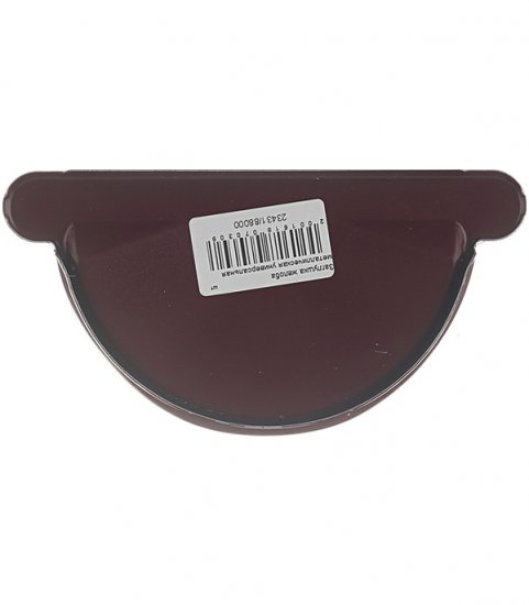 Заглушка желоба Grand Line металлическая d125 мм красное вино RAL 3005