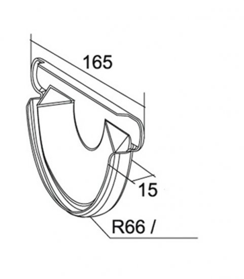 Заглушка желоба Grand Line металлическая d125 мм красное вино RAL 3005