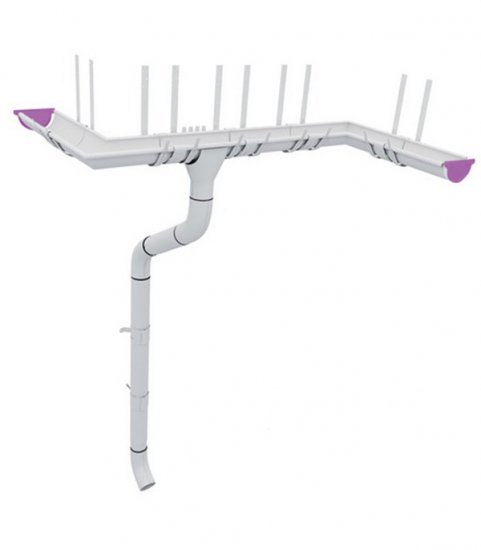 Заглушка желоба Grand Line металлическая d125 мм красное вино RAL 3005