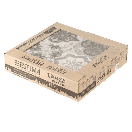 Керамогранит Estima Art AR01 бело-серый 405х405х8 мм (11 шт.=1,804 кв.м)