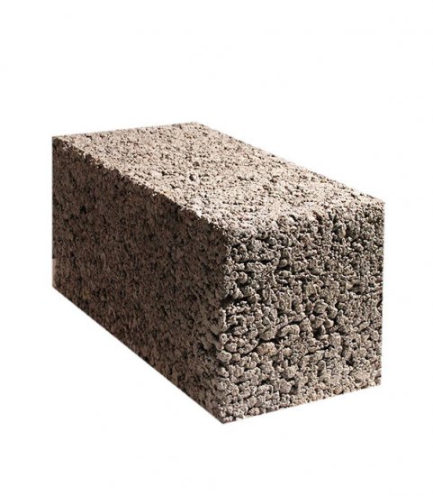 Блок керамзитобетонный полнотелый ПСКЦ 188х190х390 мм