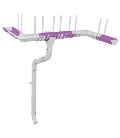 Желоб водосточный Grand Line металлический d125 мм 2,5 м коричневый RAL 8017