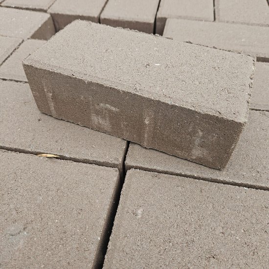 Плитка тротуарная Брусчатка кирпичик 100х200х60 мм коричневая