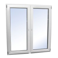 Пластиковое окно VEKA WHS Halo 60 1440х1440 мм 2 створки левая поворотная правая поворотно-откидная двухкамерное