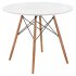 Стол кухонный круглый d0,8 м белый/бук Table (15363)