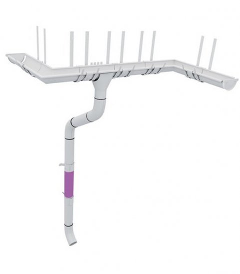 Труба водосточная Grand Line металлическая d90 мм 1 м красное вино RAL 3005