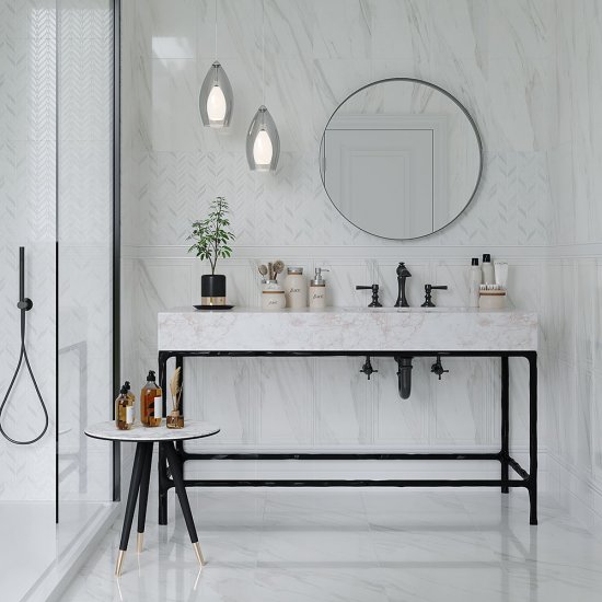 Плитка бордюр Gracia Ceramica Керамик белая 250х60х8 мм