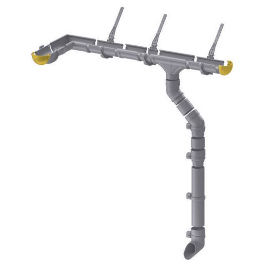 Заглушка желоба пластиковая d120 мм Docke Standard пломбир RAL 9003