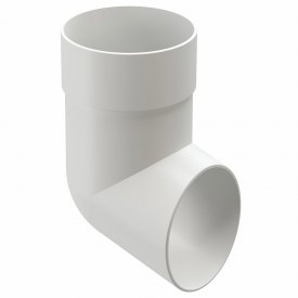 Колено стока пластиковое d80 мм Docke Standard пломбир RAL 9003